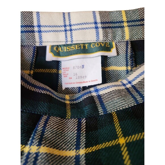 Quissett Cove Tartan Pleated Midi Kilt Mens 16 Wool Green Cosplay Plaid Wrap - Picture 2 of 6